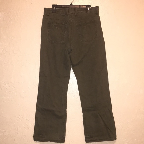 Carbon Jeans with belt mens size 34X32 olive green - Picture 3 of 13